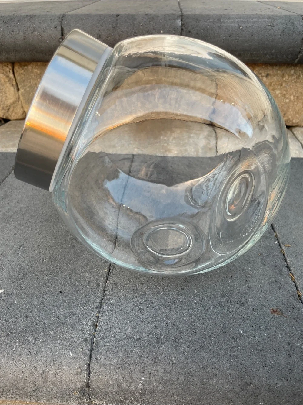 Mason Glass Pantry Jar with Silver Lid and Logo - Missing Letter ‘C’ in America